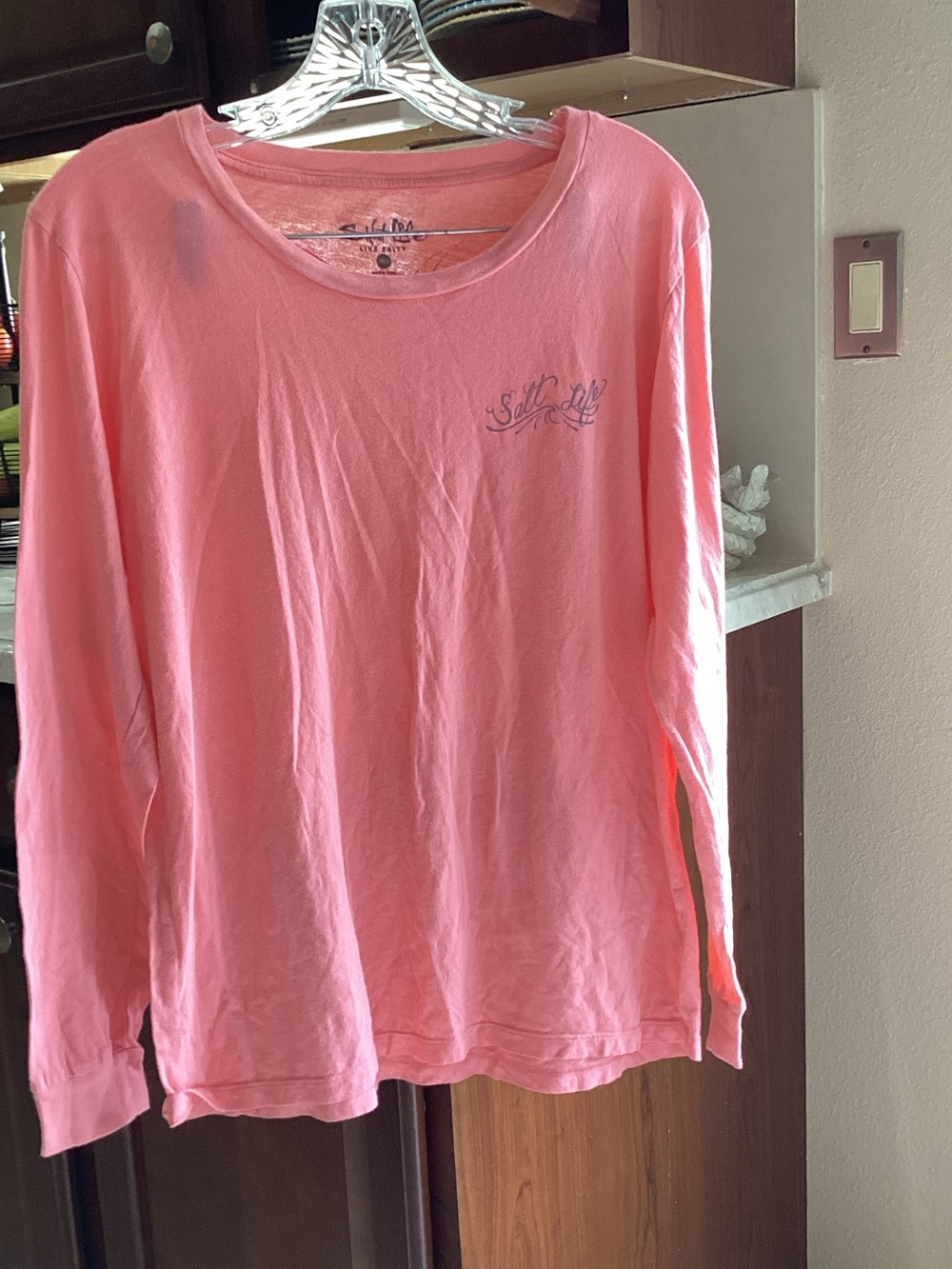 Salt Life Long Sleeve Tee in Coral